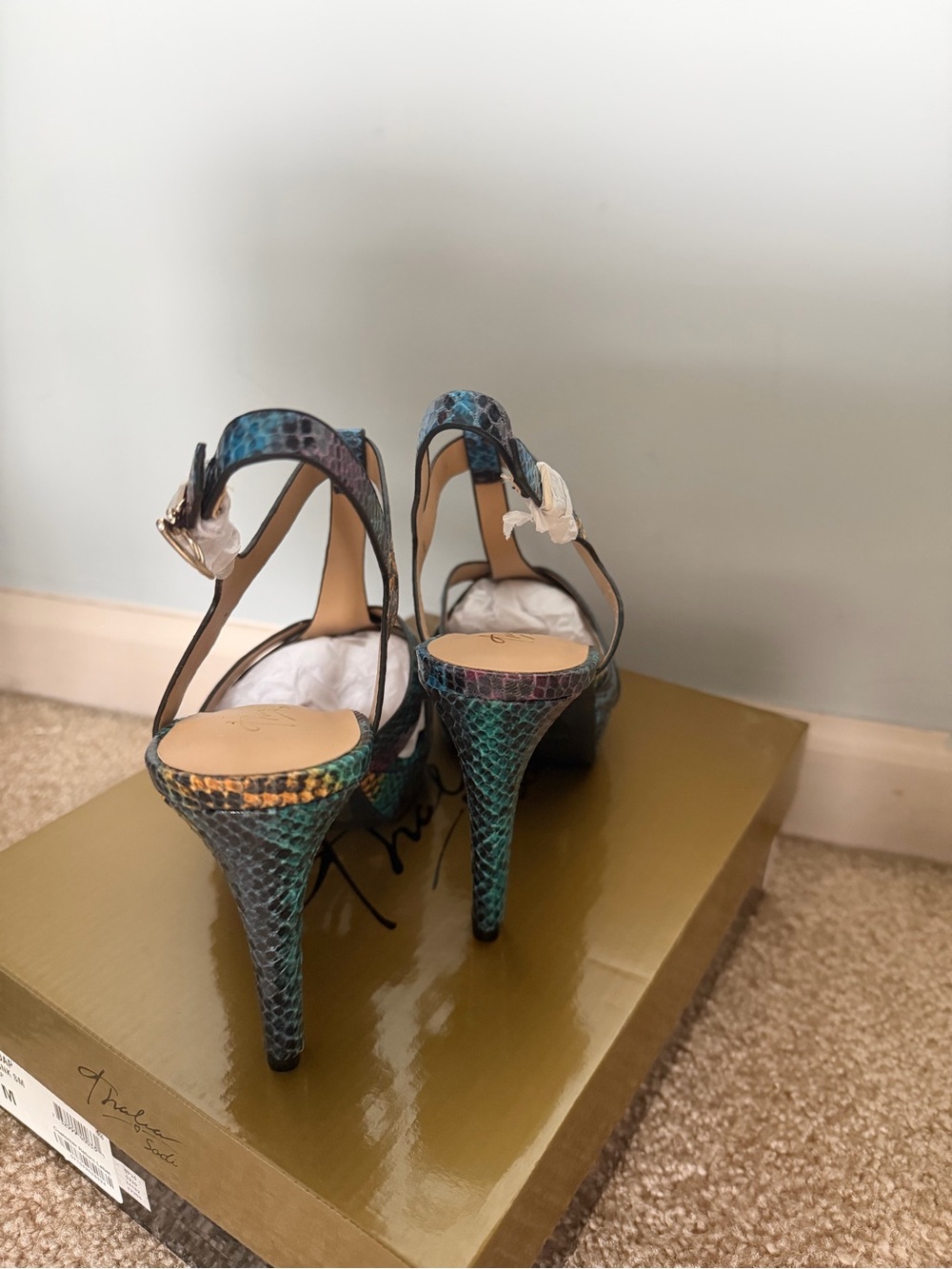 Multicolor Snake-Embossed High Heel - Picture 4 of 5